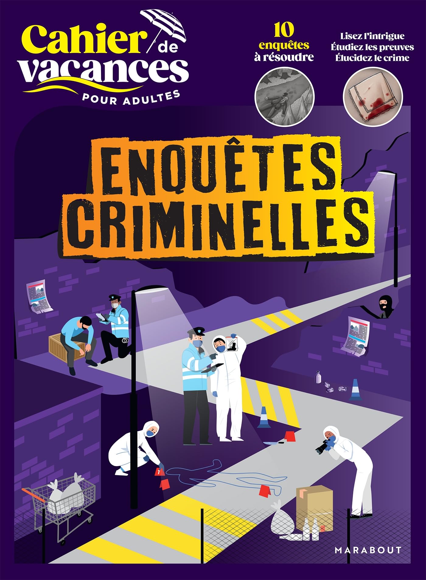 Cahier de vacances pour adultes : Enquêtes criminelles - Livre d'occasion