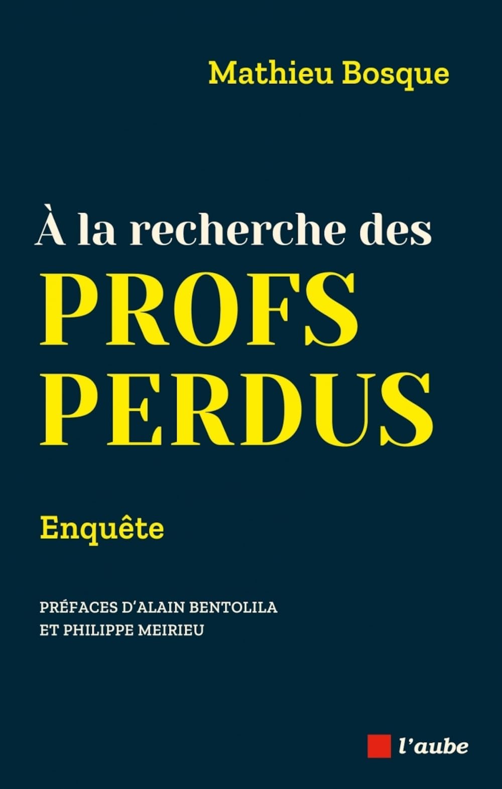 A la recherche des profs perdus: Enquête - Livre d'occasion