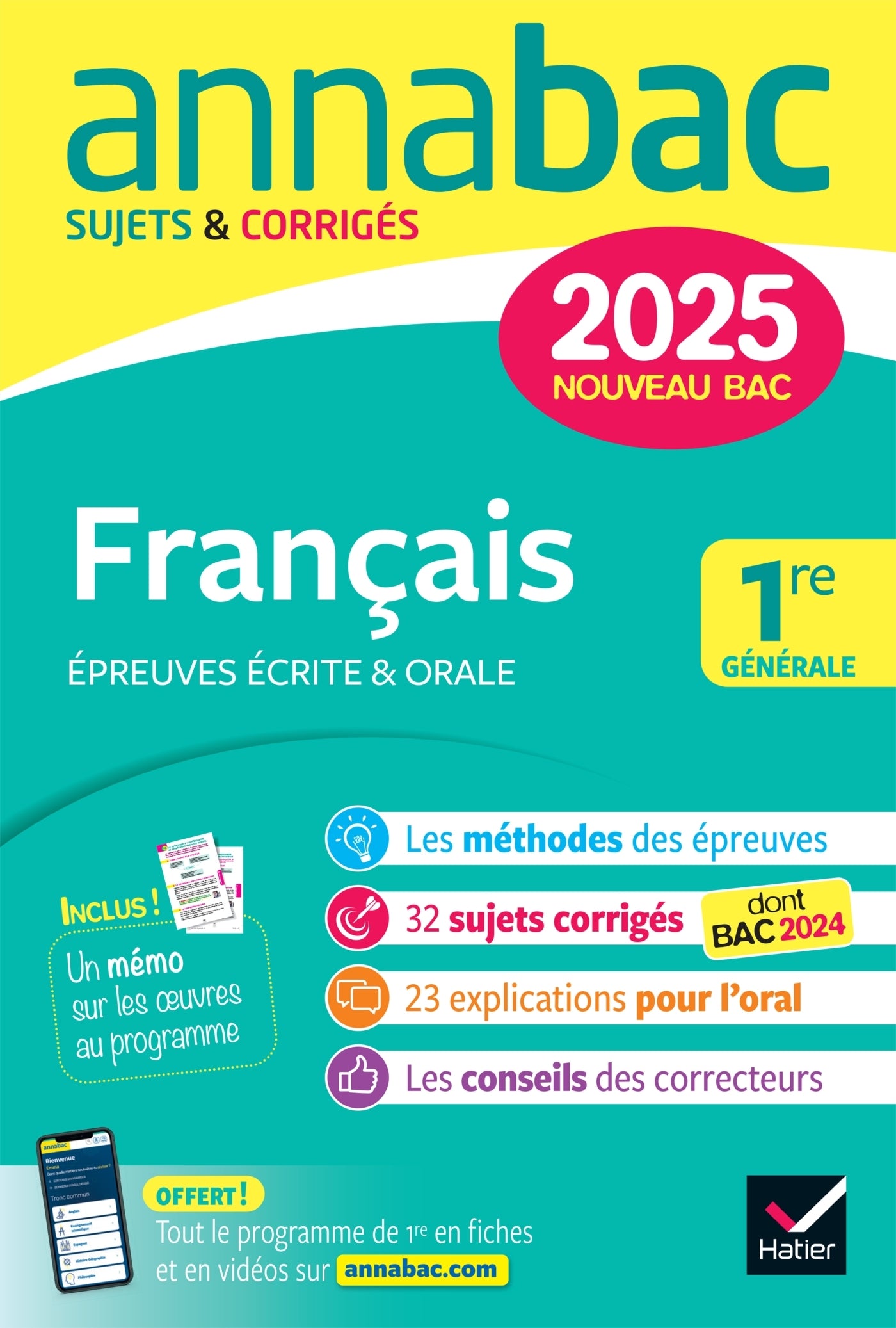 Annales du bac annabac 2025 francais 1re generale (bac de francais ecrit & oral) - sujets corriges s - Livre d'occasion