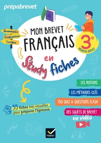 MON BREVET FRANCAIS EN STUDYFICHES - 3E - BREVET 2027 - FICHES VISUELLES & QUIZ POUR REVISER SON BRE - Livre d'occasion