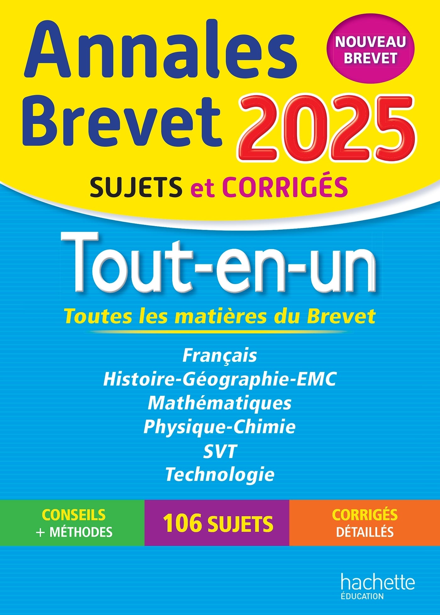 Annales brevet 2025 - tout-en-un 3e (toutes les matieres) - sujets et corriges - Livre d'occasion