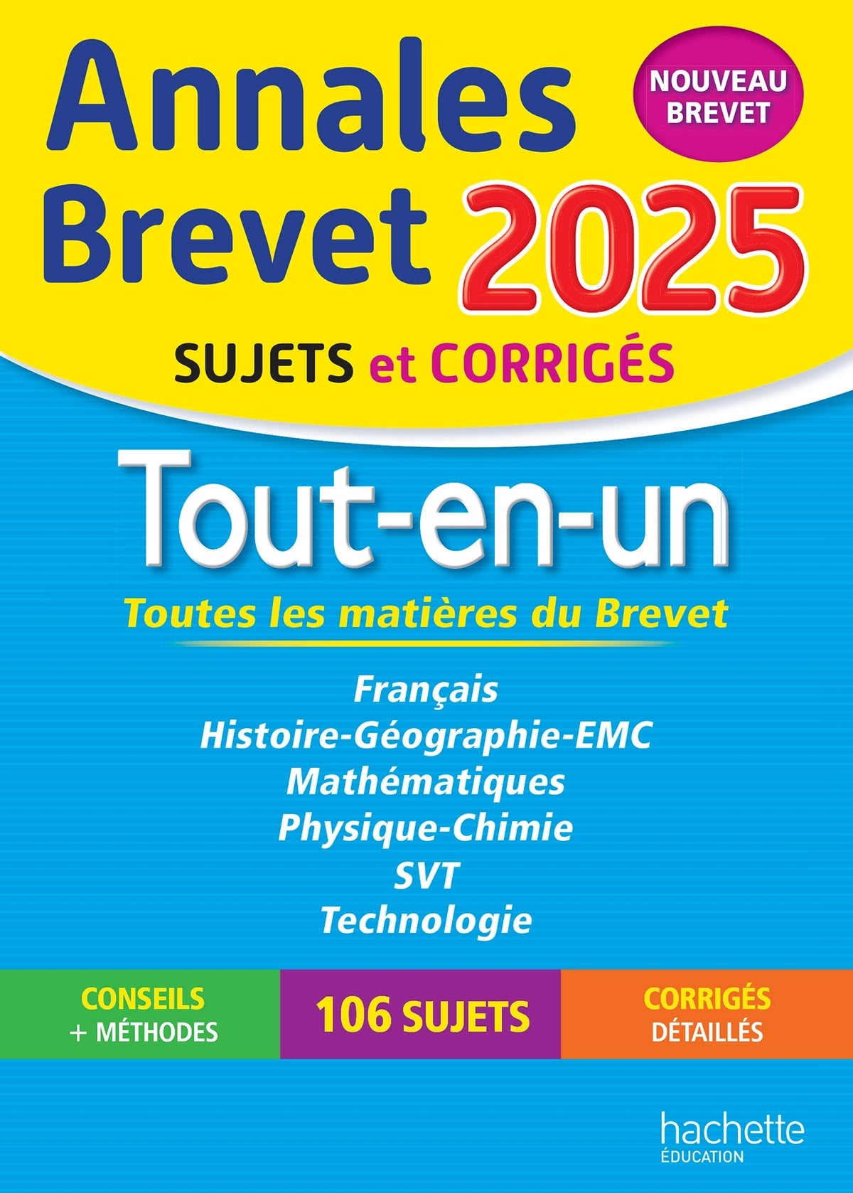 Annales brevet 2025 - tout-en-un 3e (toutes les matieres) - sujets et corriges - Livre d'occasion