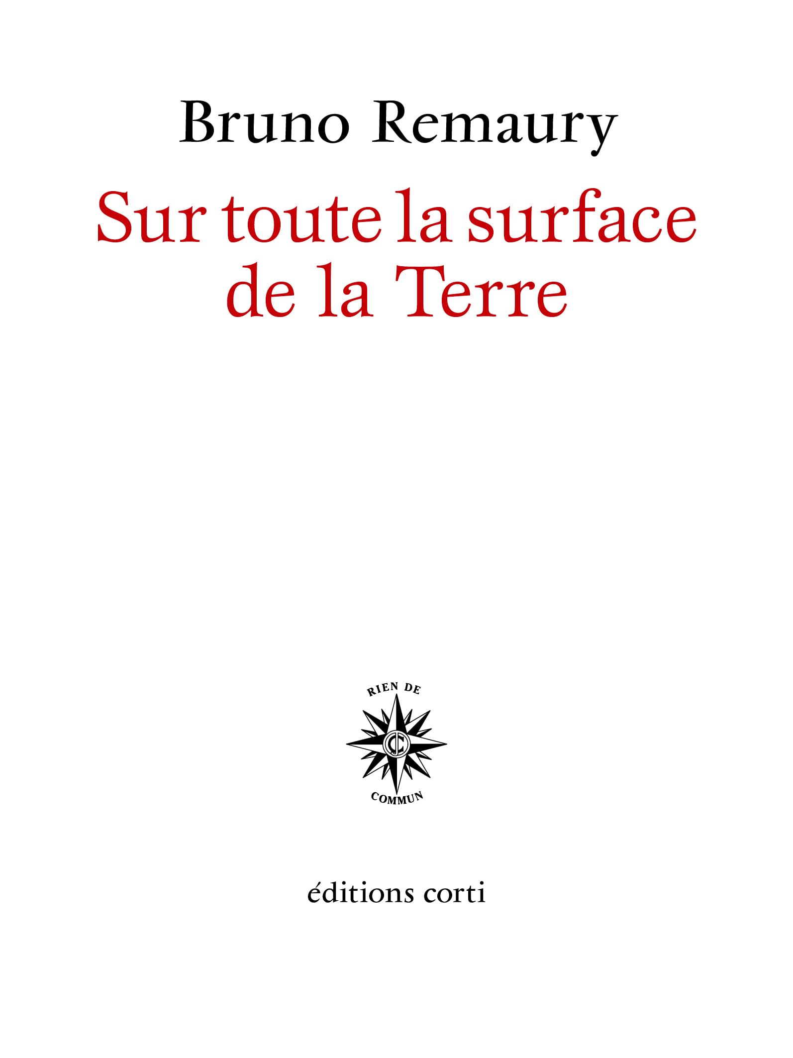 Sur toute la surface de la Terre - Livre d'occasion
