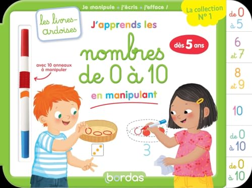 Les livres-ardoises - J'apprends les nombres de 0 à 10 en manipulant - Maternelle GS (5-6 ans) - Livre d'occasion