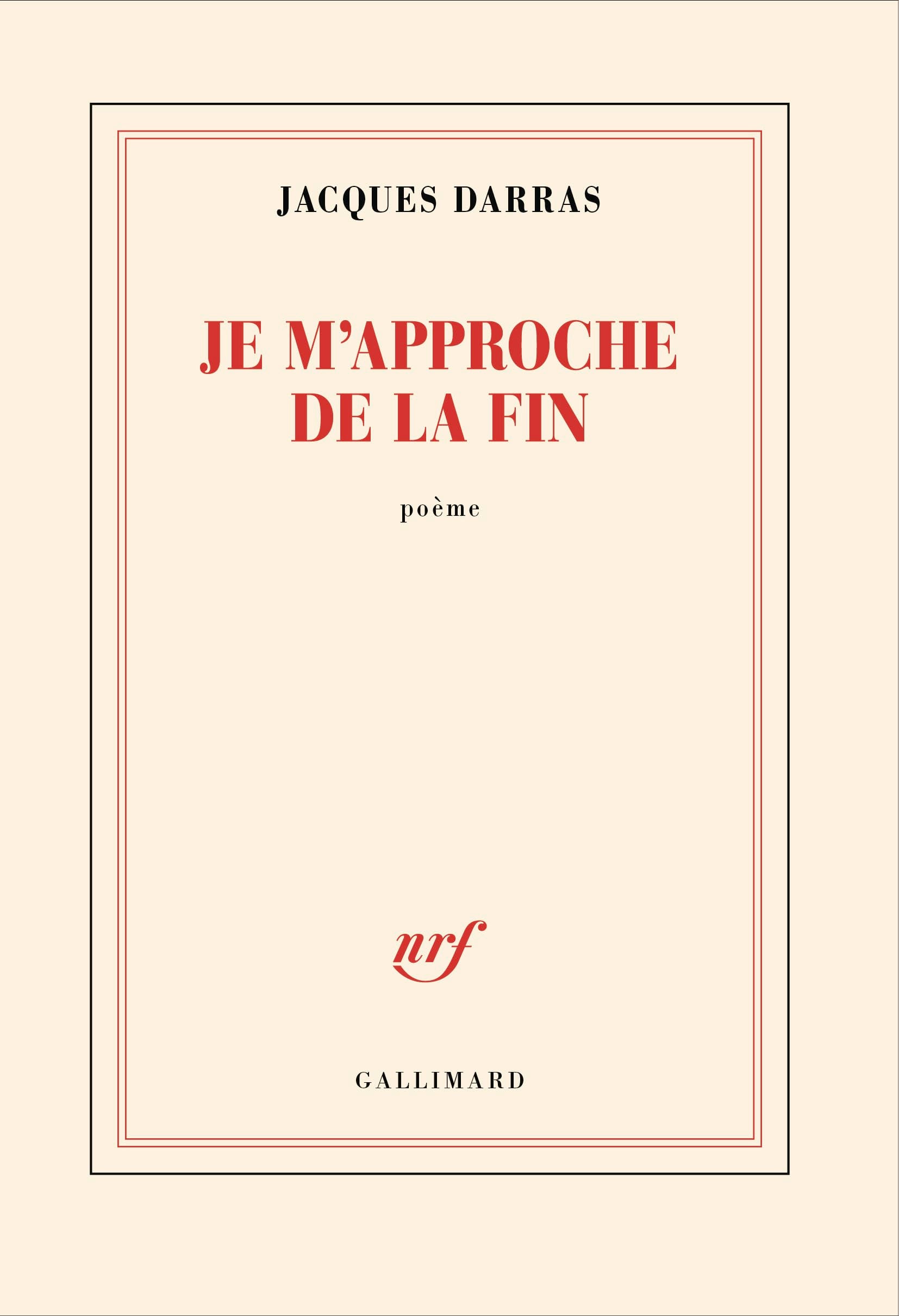 Je m'approche de la fin: poème parlant pensant dansant - Livre d'occasion