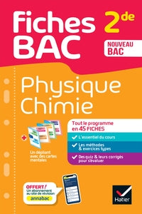 Fiches bac - physique-chimie 2de - tout le programme en fiches de revision detachables - Livre d'occasion