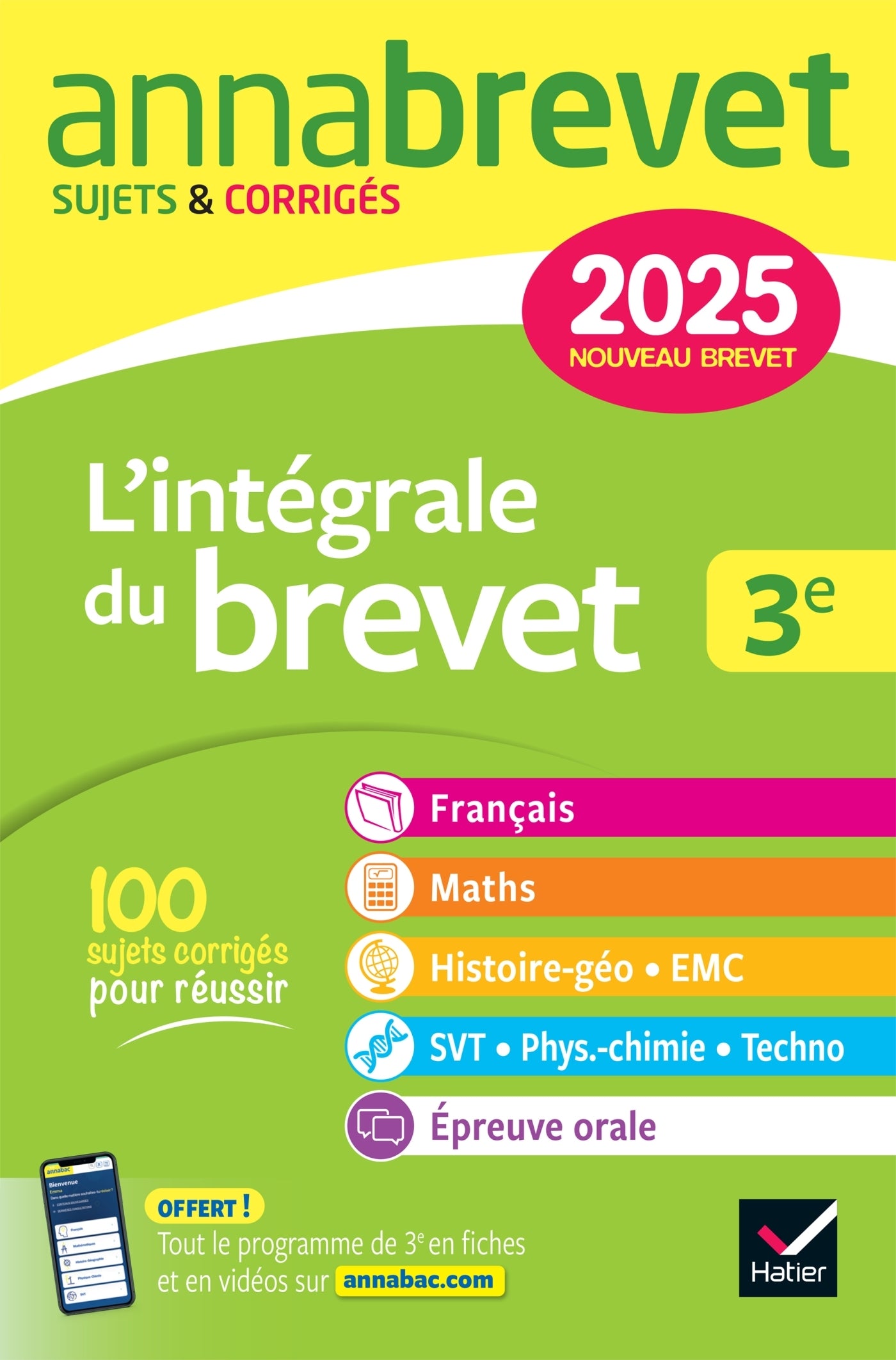 Annales du brevet annabrevet 2025 l'integrale du brevet 3e (tout-en-un) - toutes les matieres des ep - Livre d'occasion