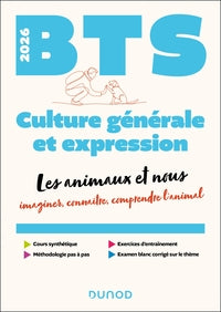 BTS CULTURE GENERALE ET EXPRESSION 2026 - LES ANIMAUX ET NOUS - Livre d'occasion
