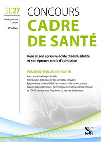 CONCOURS CADRE DE SANTE - PREPARATION ET ENTRAINEMENT COMPLET 2027 - Livre d'occasion