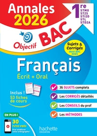 Annales bac - Sujets et corrigés : Français - 1res STMG - STI2D - ST2S - STL - STD2A - STHR - Sujets et corrigés (édition 2026) - Livre d'occasion
