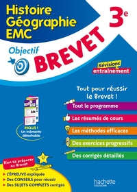 Objectif brevet - histoire-geographie-emc 3e - Livre d'occasion