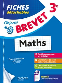 Objectif brevet - fiches maths 3e - Livre d'occasion