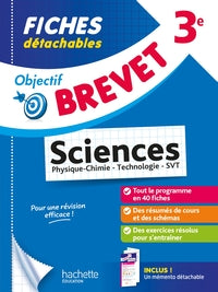 OBJECTIF BREVET 2027 - FICHES SCIENCES 3E (PHYSIQUE-CHIMIE - SVT - TECHNOLOGIE) - Livre d'occasion