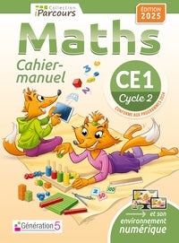 CAHIER-MANUEL IPARCOURS MATHS CE1 (EDITION 2025) - Livre d'occasion