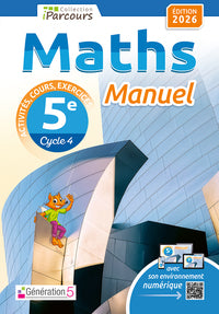 MANUEL IPARCOURS MATHS 5E (EDITION 2026) - Livre d'occasion