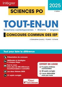 Sciences po - concours commun des iep 2025 - tout-en-un - questions contemporaines - histoire - angl - Livre d'occasion