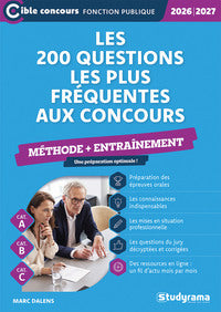 Cible concours fonction publique - les 200 questions les plus frequentes aux concours methode + ent - Livre d'occasion